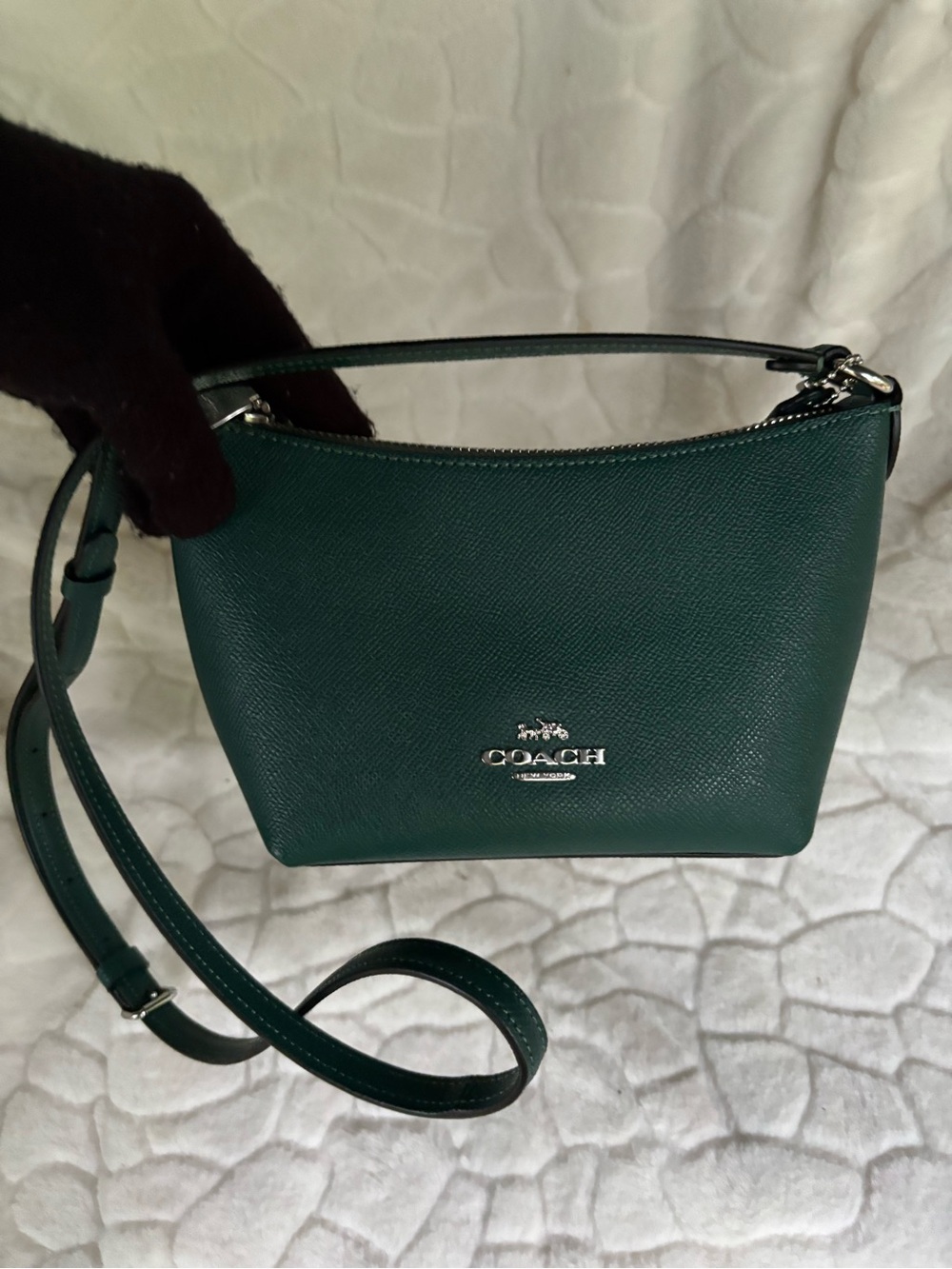 Coach Zip Tote Crossbody Bag Emerald Green - Picture 10 of 14